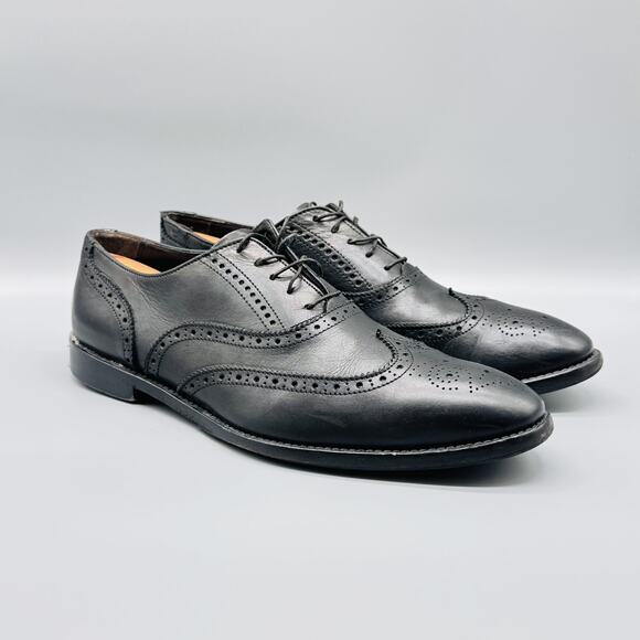 To Boot New York Shoes Mens 9 Black Leather Wingtip Oxford Brogue main image 11
